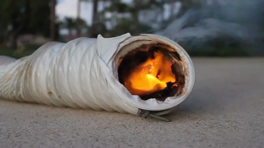 dryer vent fire inside look