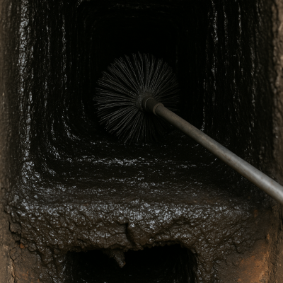 Creosote buildup that could cause fires Creosote buildup that could cause fires
